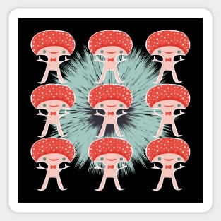 mushroom men with bow tie Sticker